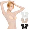 VAVIICLO Undershirt with Underarm Undershirt and Women's Pads, Sweat-Absorbing (Size M, Beige, White, Black, 3-Color Set)