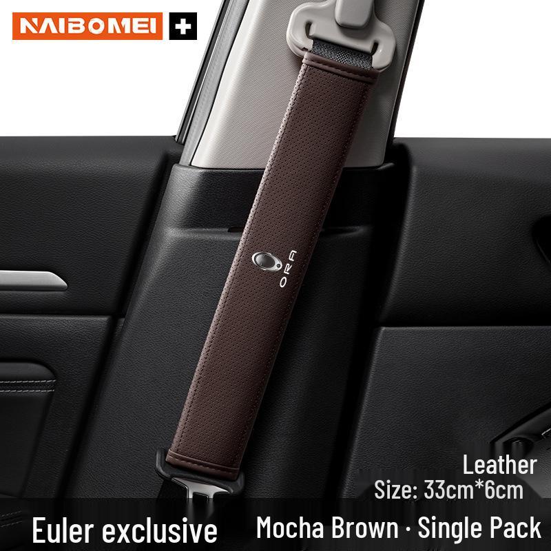 ORA Good Cat Car Seat Belt Shoulder Pad Protector for Lightning, Ballet, Black, and White Cat Models - Interior Accessory.