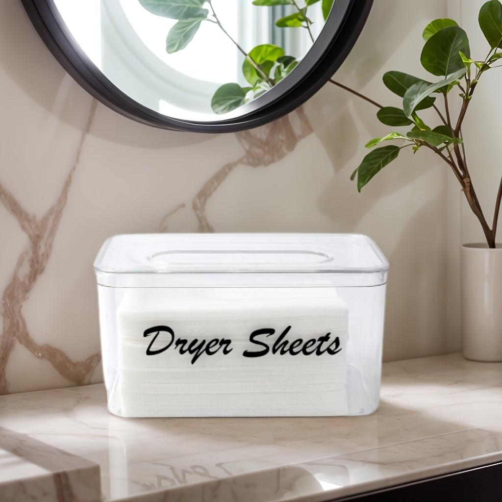 Держатель для салфеток для сушки, Контейнер для салфеток для сушки с этикеткой, Коробка для салфеток, Акриловый ящик для хранения, Диспенсер для салфеток для сушки, Прозрачные органайзеры