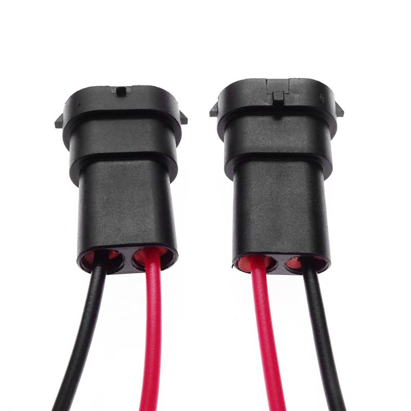 2 Pcs for H8 H9 H11 Harness Male Socket Adapter Car Headlight Wiring Harness Connector Fog Light Bulb Base Socket Cable Plug