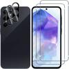 4in1 [2+2] 2pcs Clear Tempered Glass Screen Protector 2pcs Camera Lens For Samsung Galaxy A05 A05S A15 A25 A35 A55 5G S21 S23 FE A14 4G A24 A34 A54