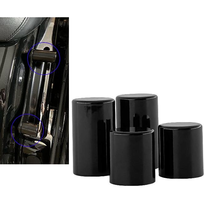 Gloss Black Sissy Bar Rack 4 Point Docking Hardware Covers Kit Fit for Harley Touring Street Glide,Electra Glide,Road King,Road Glide,CVO 2009-2024