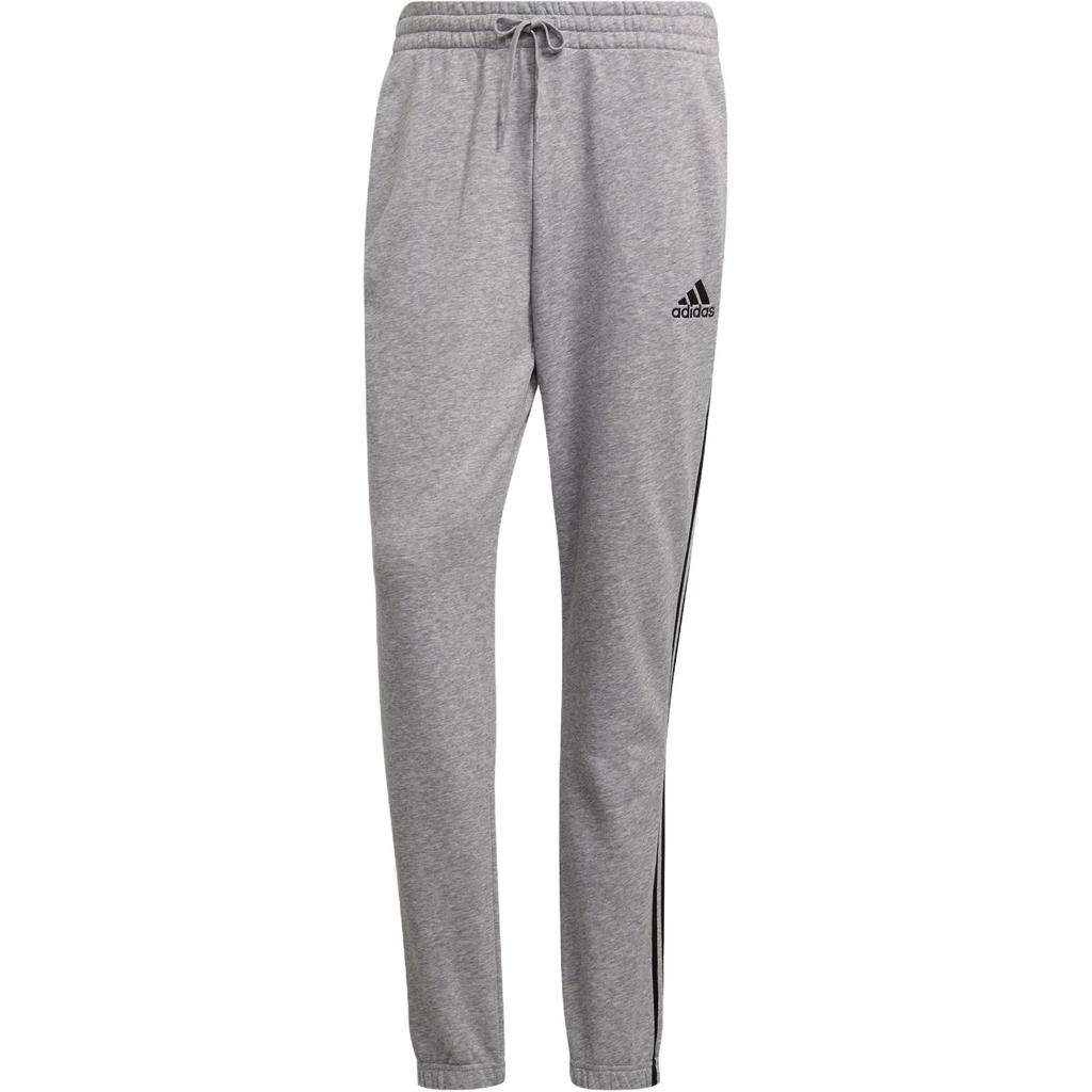 adidas Мужские спортивные брюки с манжетами на шнурке, однотонные, серия Performance Essentials, серые GK9001