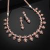 Комплект великолепного женского ожерелья Estele с покрытием из розового золота и CZ