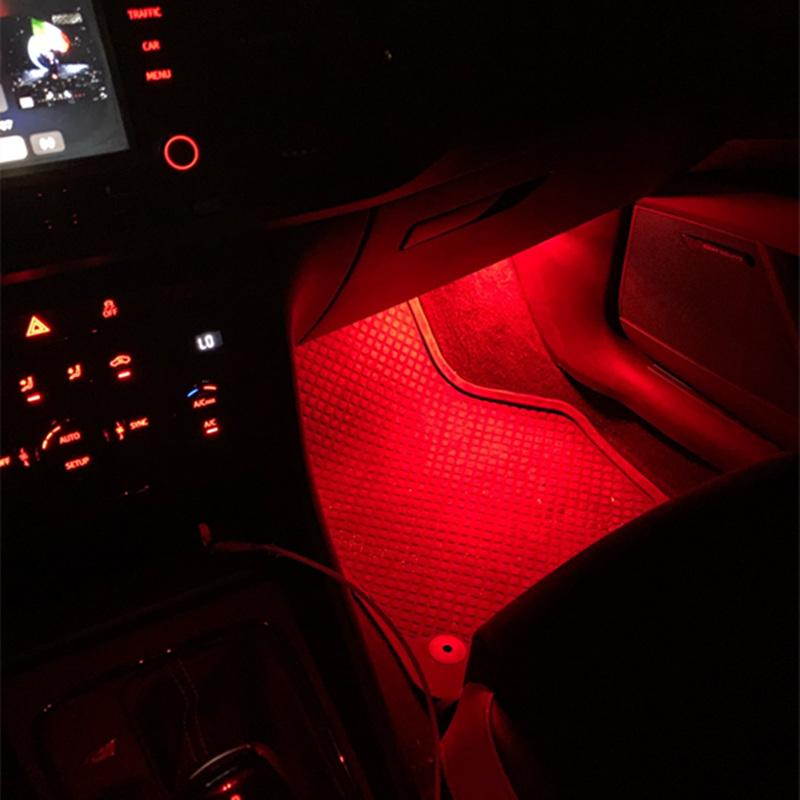 Для SKODA Kodiaq Karoq VW Arteon SEAT 2 шт./лот 12 В CANBUS без ошибок 12 светодиодов салона автомобиля подсветка пространства для ног