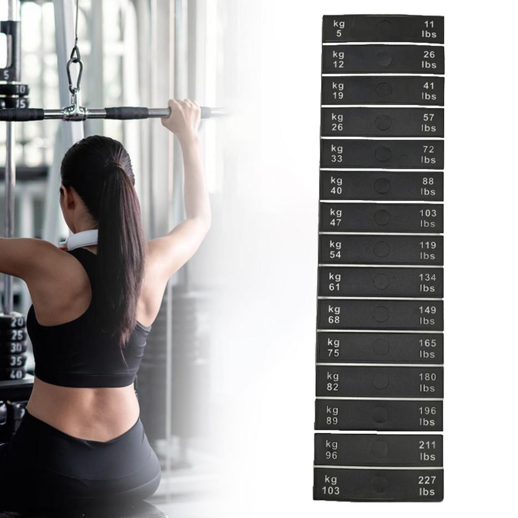 Labels for Weight Stacks, Classification, Identification, Gym Equipment, Resistance Training