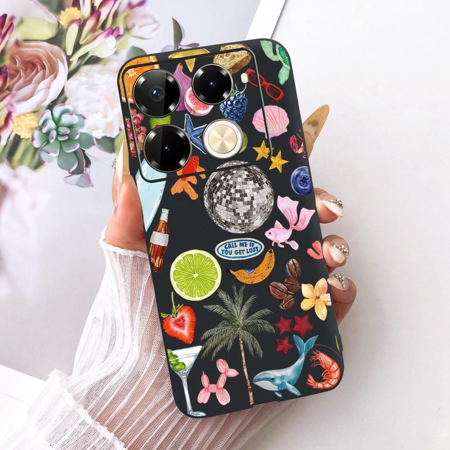 For Infinix Note 40 40X 5G Case X6852 New Butterfly Painted Cover Soft Silicone Case For Infinix Note 40 Pro Plus Note40 X Shell