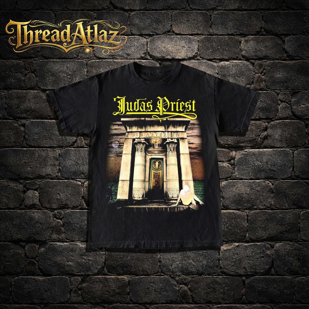 Футболка Judas Priest - Sin After Sin, Ретро Футболка с Мерчем Хэви-метал Группы, Музыкальная Унисекс Футболка