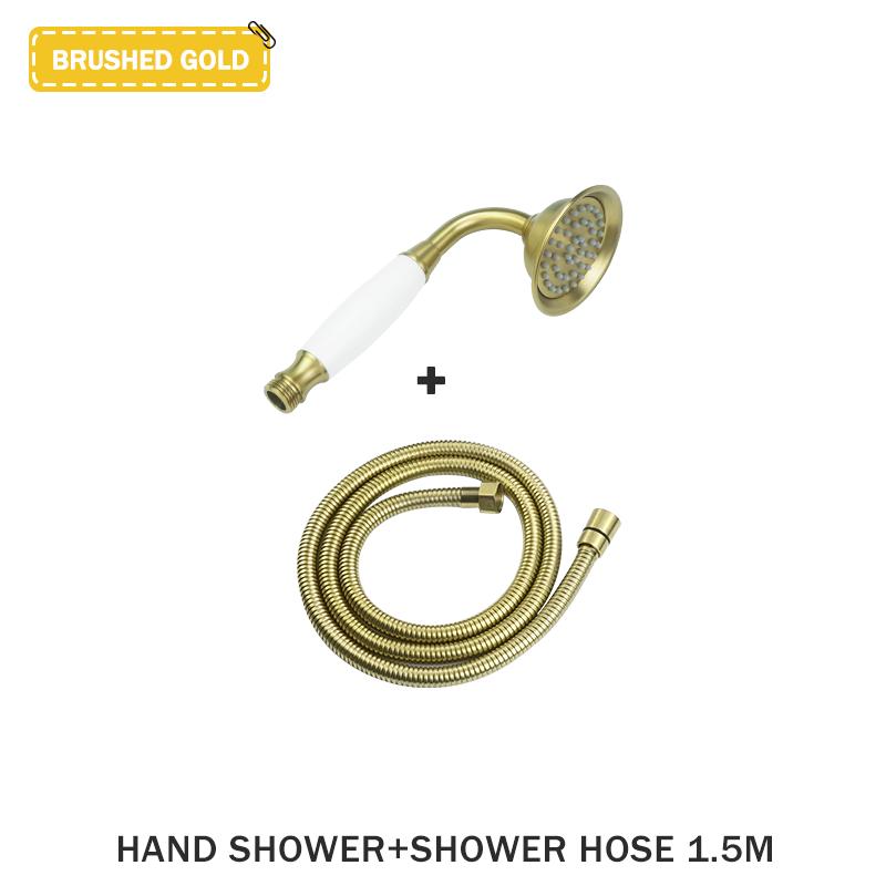 Нержавеющая сталь роскошная античная бронзовая ручная душевая лейка с держателем для душа 1,5 м шланг аксессуары для ванной комнаты душевая лейка