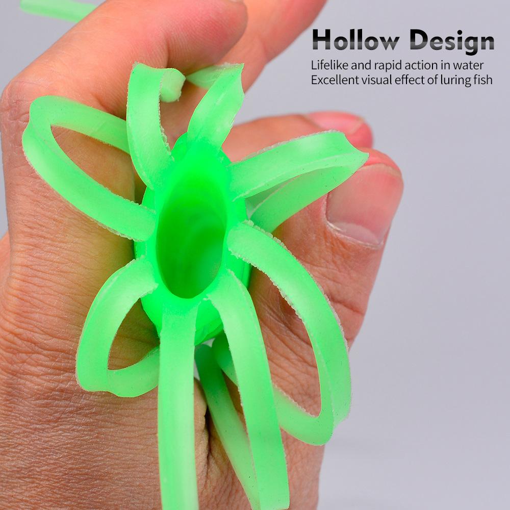 Поддельная приманка для глубоководного осьминога, Дополнительная приманка Luminous Path, Мягкая приманка для кальмара, Морская рыбалка с лодки, Дрэг-рыбалка, Биомиметическая силиконовая приманка