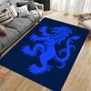 Blue Heraldic Lion Design suitable as a non-slip mat for the living room or bedroom sofa