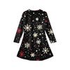 Christmas Day Girls' Long Sleeve Dress - Color Pocket Dress