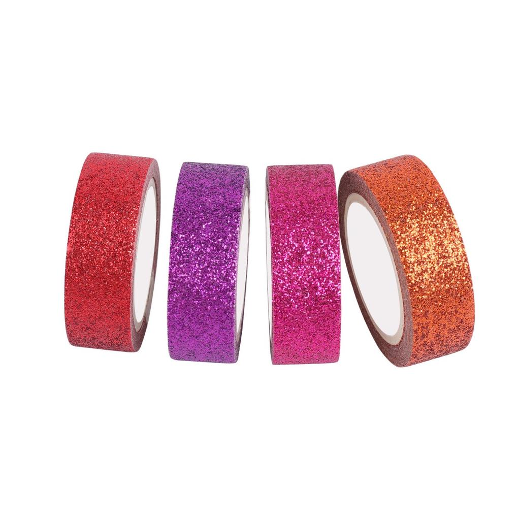 Sparkle Decorative Tape for Art, DIY Glitter Washi Tape Set - 12 Rolls Colored Masking Tape, Scrapbook Tape,Decor & Crafts