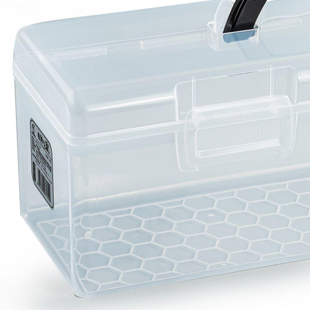 Clear Painting Brush Case Plastic Calligraphy Toolbox Marker Pen Storage Holder Stationery Storage
