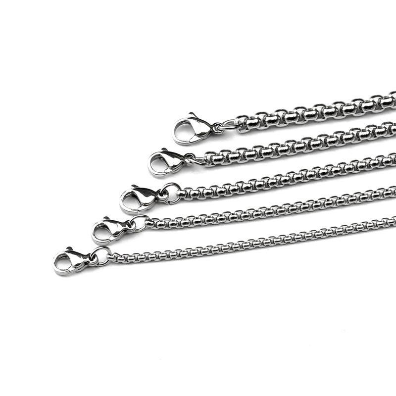 Европейские и американские ювелирные цепочки: Мужские и женские толстые цепочки, цепочки для свитеров, змеиная кость, титановая сталь, квадратный жемчуг, популярные стили.