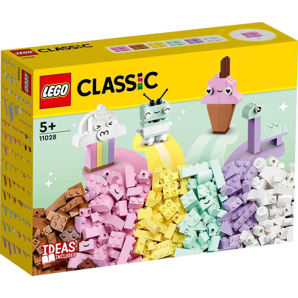 LEGO Классические идеи частей 11028 игрушечный блок подарок образовательный творческий мальчики девочки возраст (Пастельные цвета) 5+