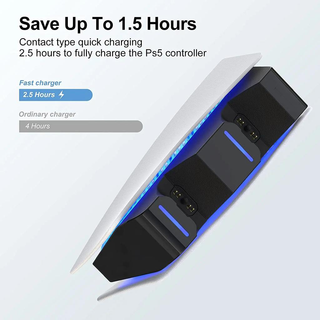 Для PS5 Type-C Станция зарядки DualSense Двойная док-станция Зарядная подставка для беспроводного игрового контроллера PlayStation 5 DualSense