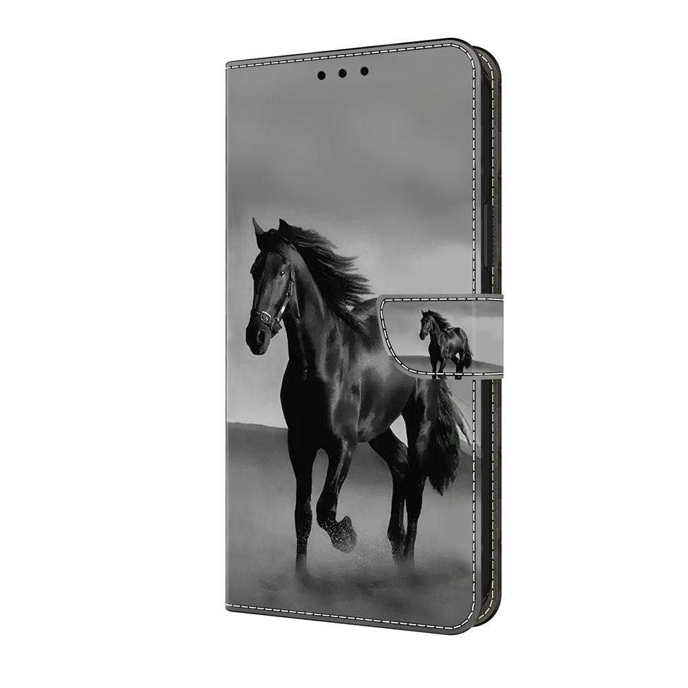 Кожаный чехол для мобильного телефона A Steed Dark Horse с рисунком для iPhone Samsung Xiaomi Redmi Motorola Nokia Sony LG