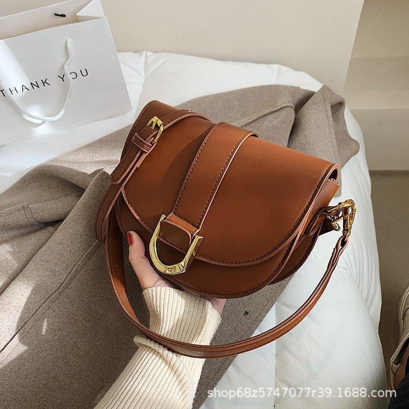Niche Bag Women's Bag 2025 New Autumn and Winter Fashion Texture Hand-to-hand Saddle Bag One-shoulder Crossbody Bag Armpit Bag
