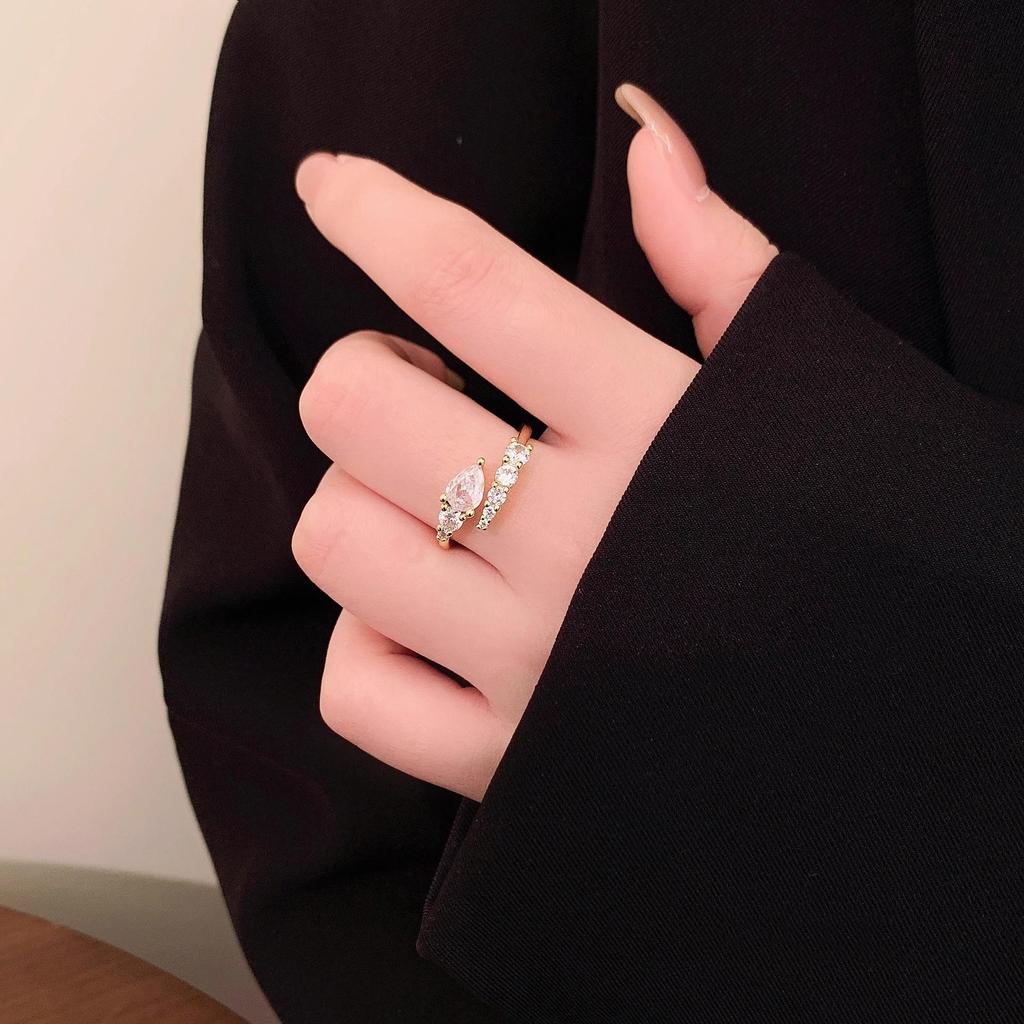 Регулируемое модное кольцо в форме змеи из циркония — уникальный дизайн, универсальный аксессуар для женщин