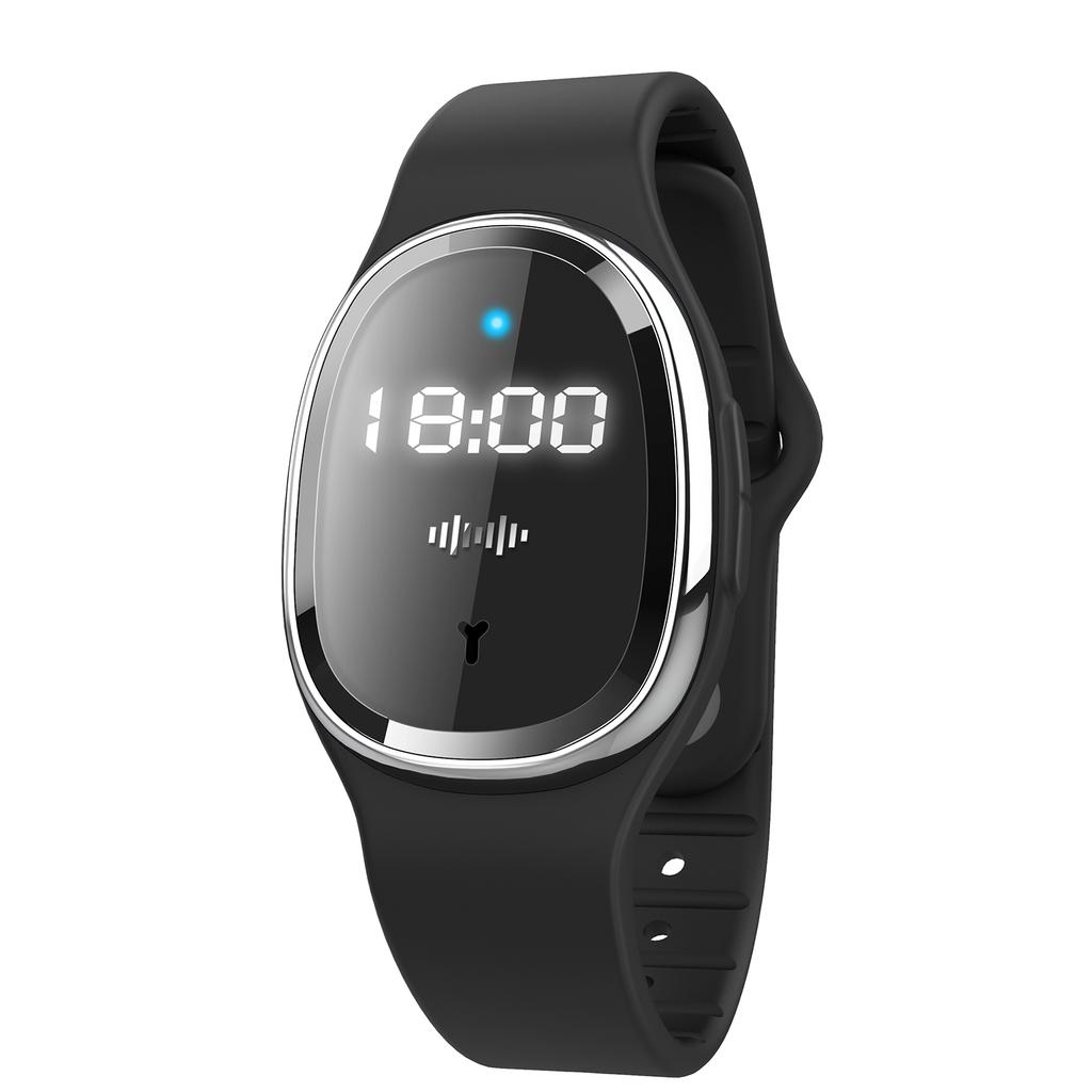 Portable Ultrasonic Mosquito Repellent Bracelets with Clock Non-Toxic Deet Free Bug Insect