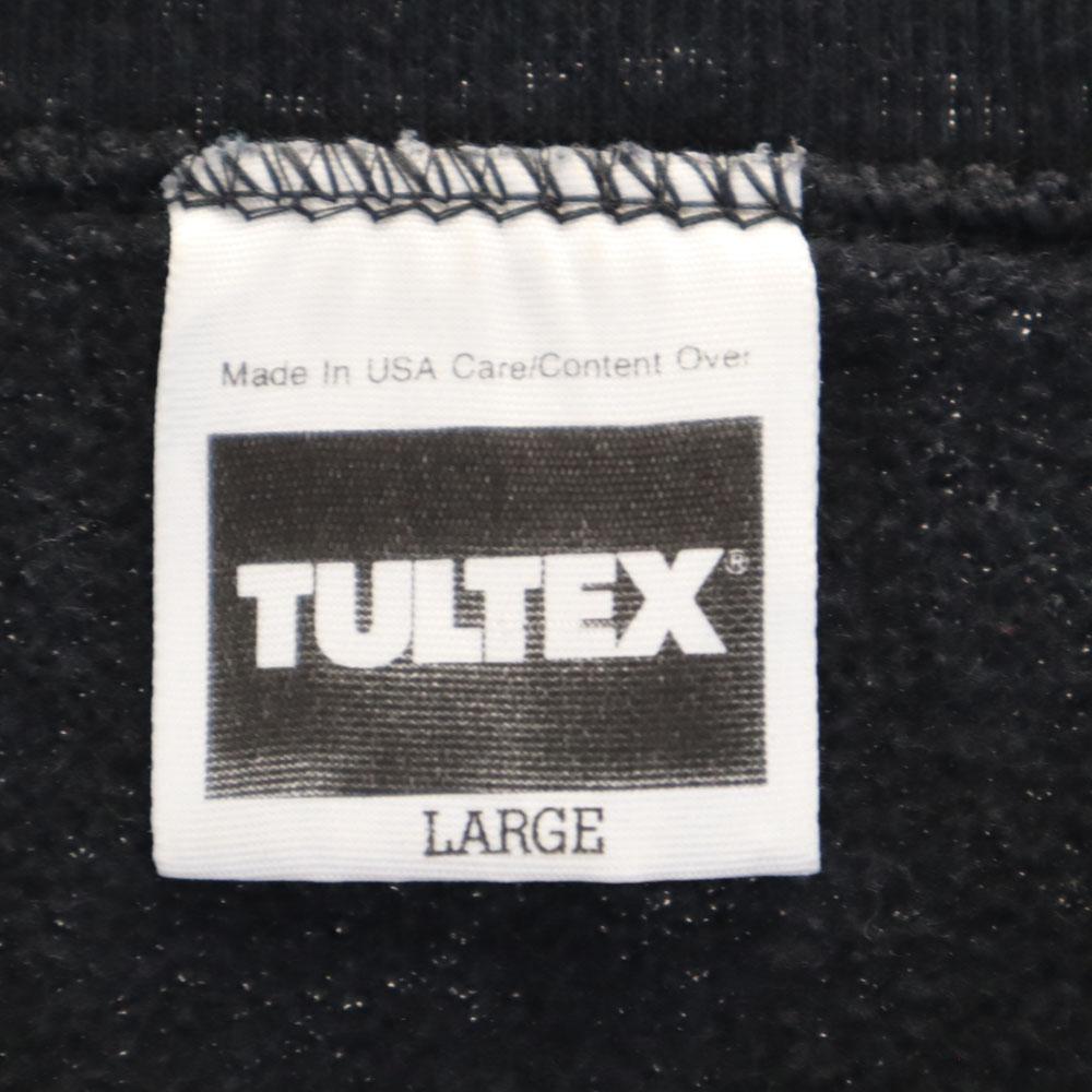tultex 90-е годы Старый принт Тренировочная кофта с длинным рукавом L Серия Black Мужская Б/у
