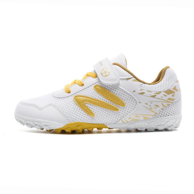 2024 новые сетчатые детские футбольные бутсы для девочек и мальчиков с плоской подошвой и сломанными ногтями для учеников начальной и средней школы, противоскользящие тренировочные кроссовки