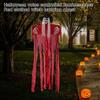 Подвесное украшение-ведьма на Хэллоуин, Светящаяся красная мантия, активируемая звуком, Жуткий элемент декора для дома и улицы
