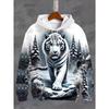 New Spring And Autumn Dragon Pattern 3D Printed Men Sweatshirt Vintage Outdoor Men's Hoodie Going Out Fashion Trend Street Style