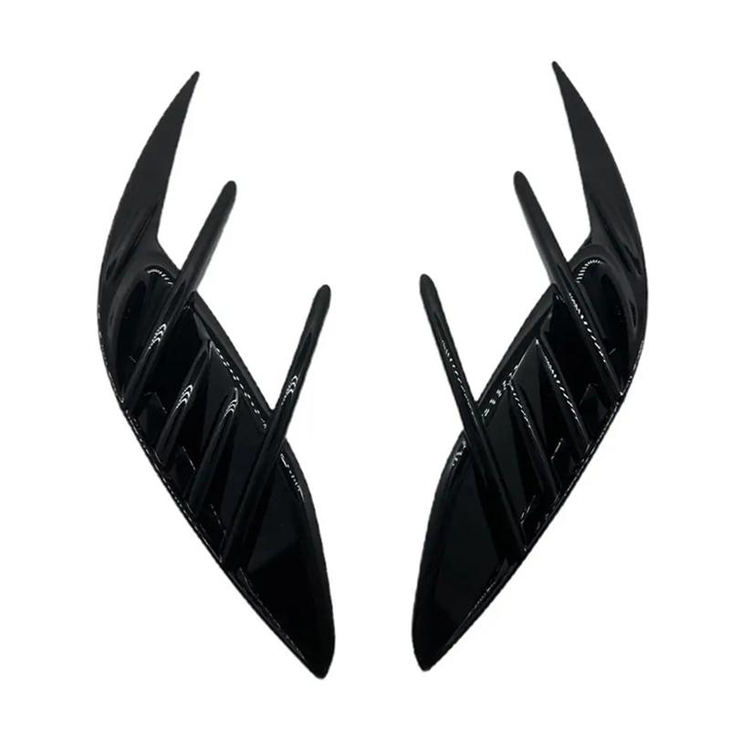 Rear Bumper Side Ventilation Grille For KIA Stinger 2017-2025 Carbon Fiber Look Gloss Black Automobile Styling Accessories