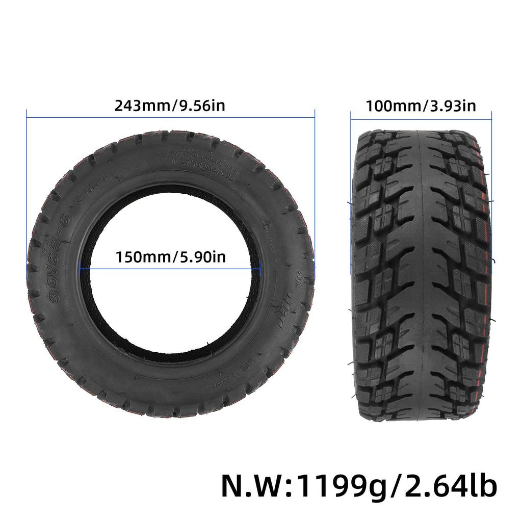 ULIP 90/65-6 off-road tubeless tire for zero 10X scooters
