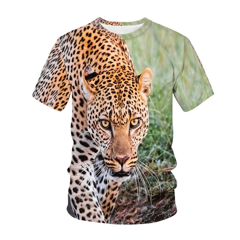 Забавная футболка с принтом животных, тигра и кота, детская футболка с 3D принтом, модная повседневная футболка с героями мультфильмов, детская одежда для мальчиков и девочек