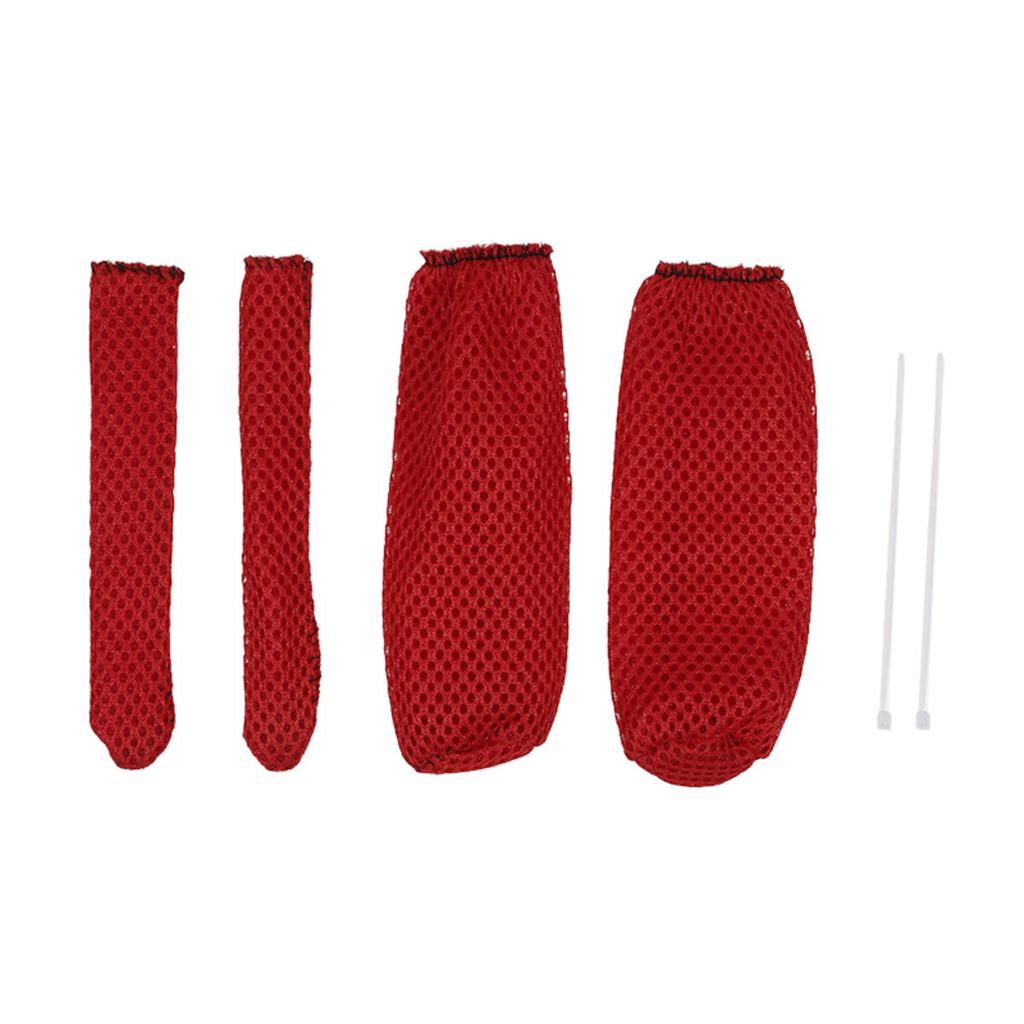 4Pcs/set Motorcycle Handlebar Grip Universal Handle Bar Cover Brake Clutch Lever Summer Ice Silk Breathable Mesh Grips Cover