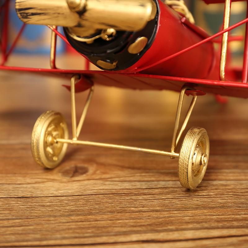 Домашний Кованый Железный Большой Модель Самолета Персонализированное Украшение Поделки Ретро Старая Машина Декор Ретро Стиль