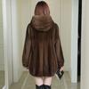 Women's Loose and Thickened Winter Fur Coat with Imitation Mink Fur Fur Imitation Mink Fur Coat Female Hooded Imitation Mink Fur Coat