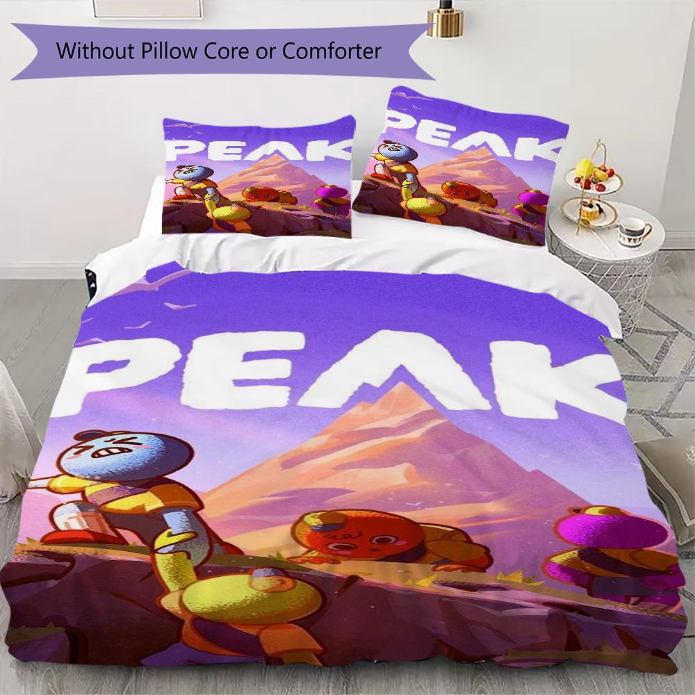 Peak Pattern Bedding,Quilt Set Quilt Cover Pillowcase Home Birthday Gift(1 * duvet cover + 2 * pillowcase, without core)_lx