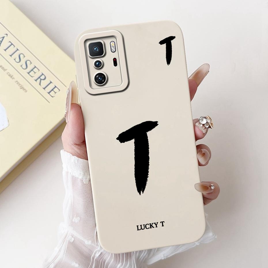 New Fashion Letter Phone Case For Xiaomi Redmi Note 10 Pro 5G Soft Silicone Shockproof Cover For Redmi Note10 5G 10T Bumper
