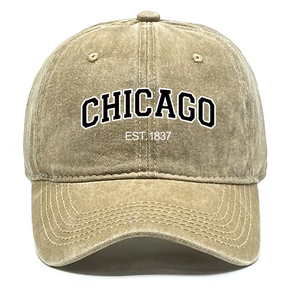 Unisex CHICAGO Snapback Baseball Hat America City Adjustable Man's Cap Trendy Retro Baseball Cap One Size Fits All