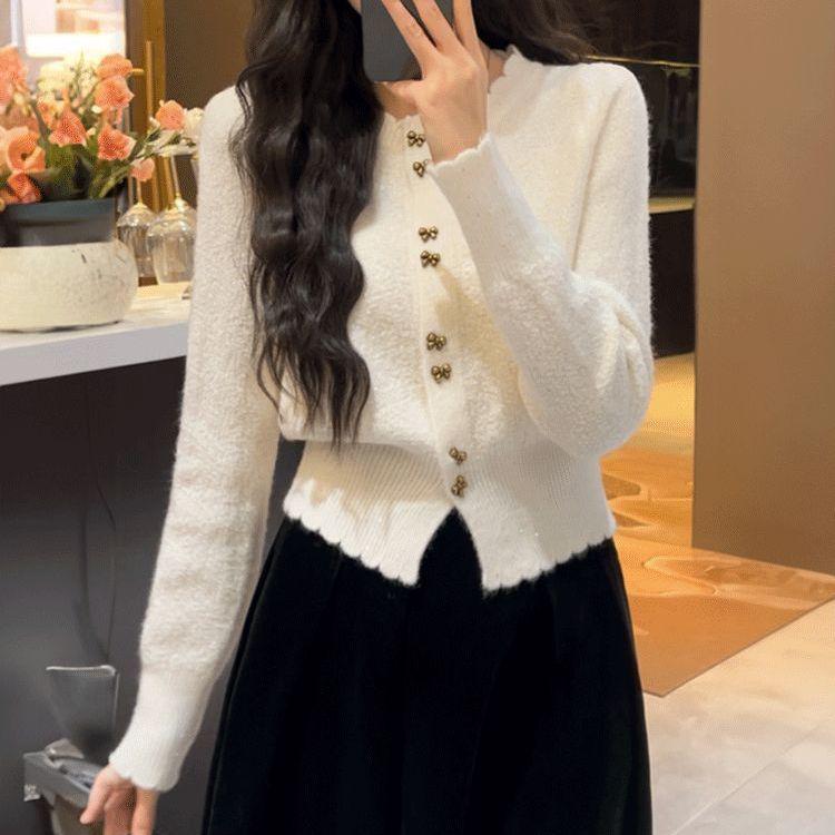 Женский короткий вязаный кардиган Fragrant Style - Верхняя одежда на осень/зиму