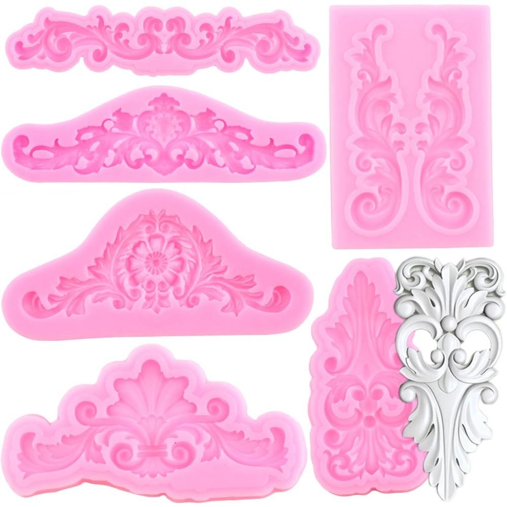 Sugarcraft цветок рельеф силиконовые формы торт границы формы для помадки инструменты для украшения торта полимерная глина формы для шоколадной мастики