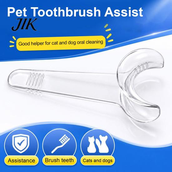 Dog Oral Hygiene Assistant Pet Tooth Brushing Helper, Clear Teeth Cleaning Aid, Reusable Dental Care Easy Tool Tool, Holds The Lip Aside for Dogs Cats