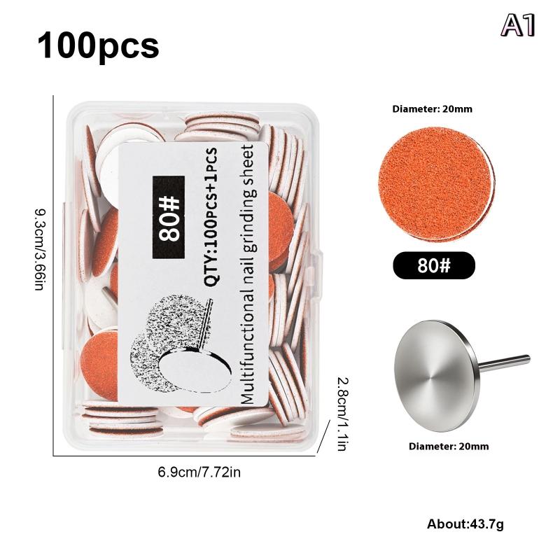 Набор дисков-пилок для маникюра и педикюра с металлическим держателем. Сменные самоклеящиеся диски для шлифовки. Ремонтный набор.