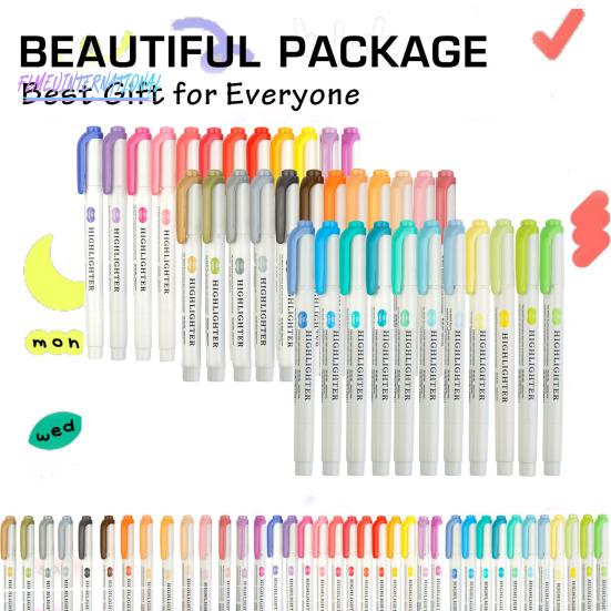 5/35 шт. настоящие мягкие хайлайтеры, пастельный хайлайтер с двумя кончиками, маркеры разных цветов, не оставляющий пятен хайлайтер для детей и взрослых