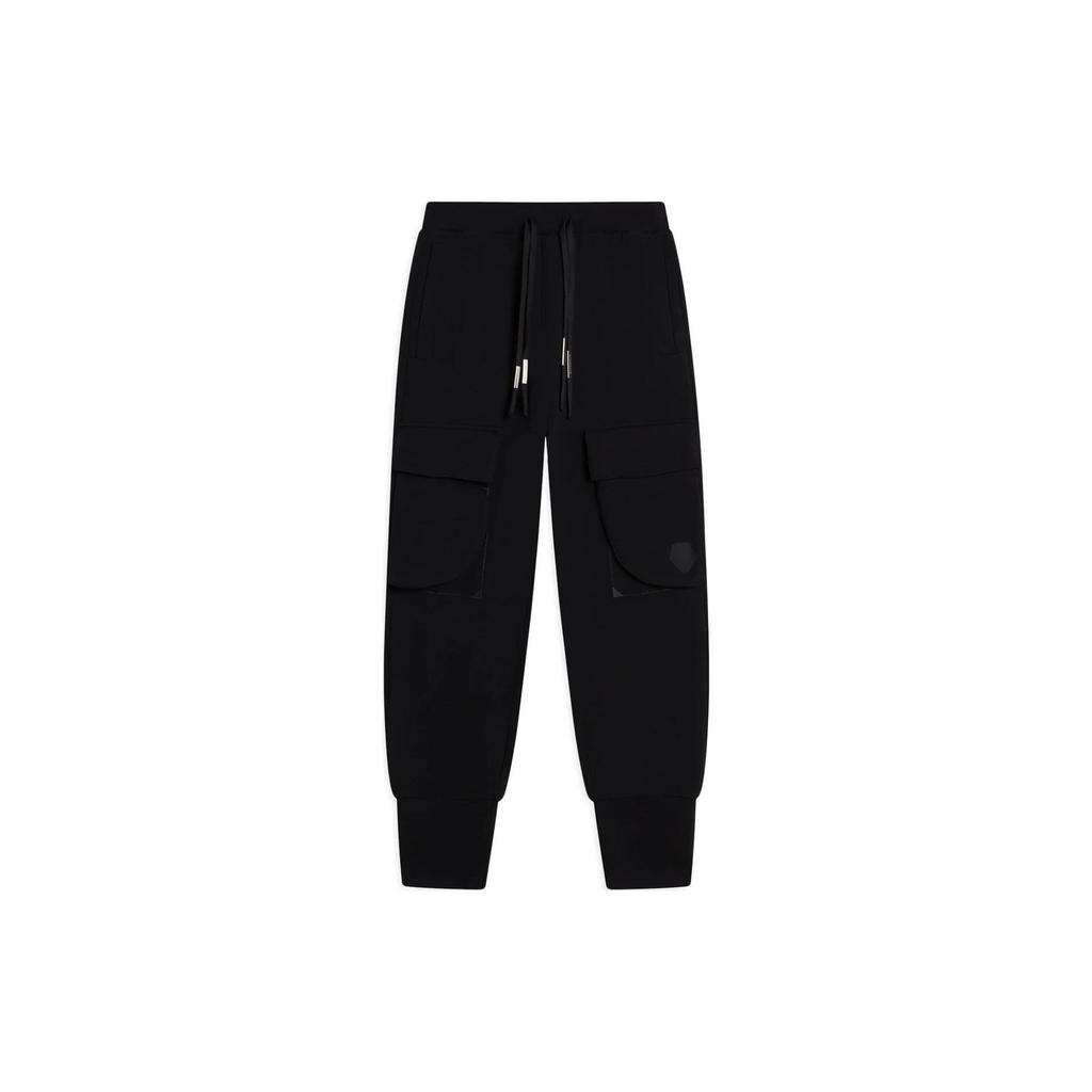 Li-Ning Solid Color Drawstring Loose-Fit Knit Sweatpants Men Bottoms Black AKLSC21-3