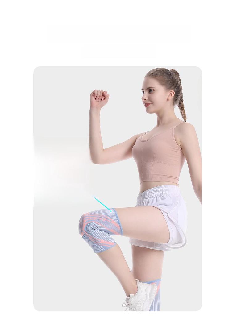 Мужские силиконовые наколенники - спортивная защита для бега, фитнеса, баскетбола, прыжков; Теплая компрессия с поддержкой надколенника.