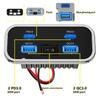 4-портовая USB-розетка для RV 12-24 В, быстрая автомобильная зарядка, двойная розетка Pd3.0, двойная розетка Qc3.0, настенное крепление, аксессуары для зарядного устройства для автобуса, лодки, грузовика