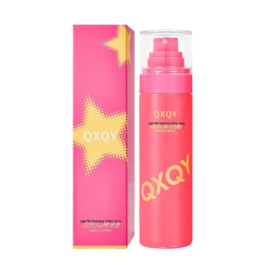 QXQY Спрей-фиксатор для макияжа - Контроль жирности, Водостойкий, Защита от пота, Стойкий, Не смазывается, Сияющий, Быстросохнущая пленка.