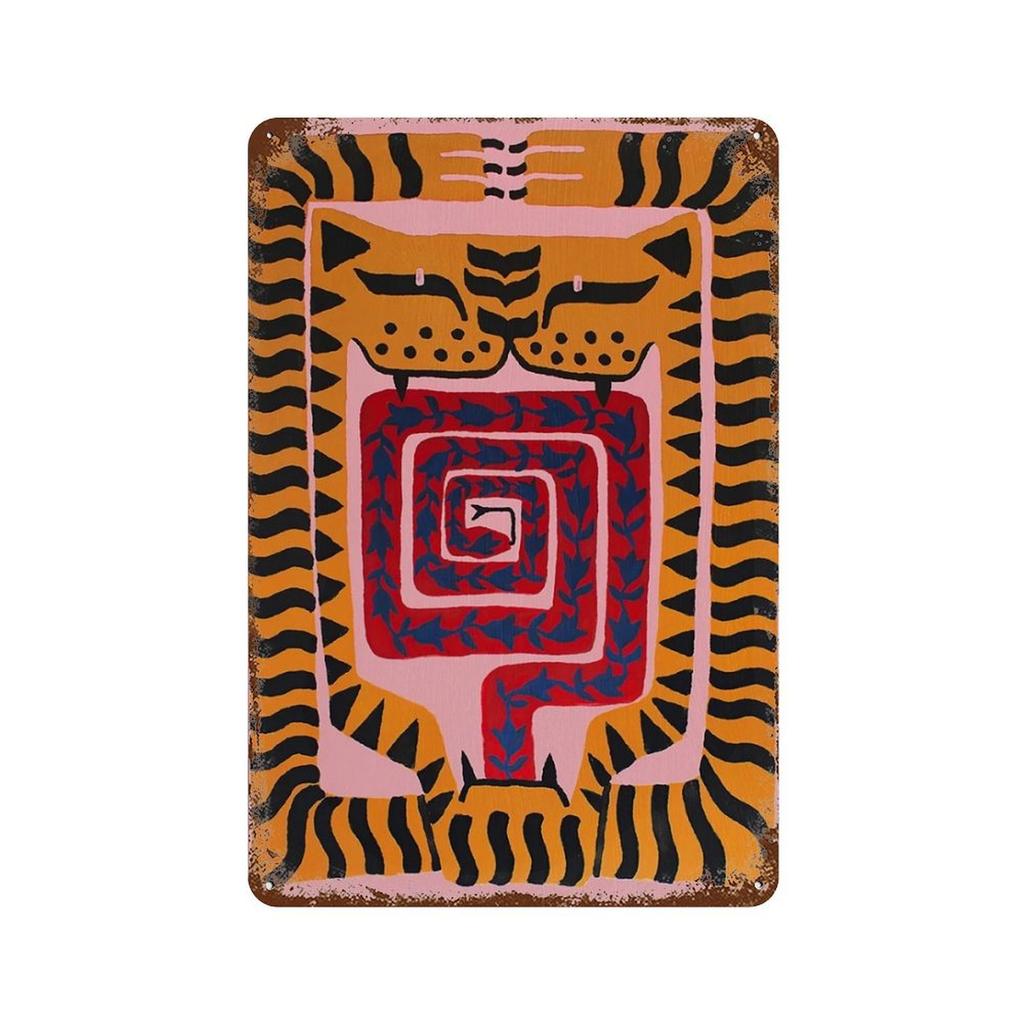 Винтажные металлические плакаты знаки абстрактный Древний Египет змея леопард плакаты красочное животное настенное искусство декор для гостиной домашнего бара