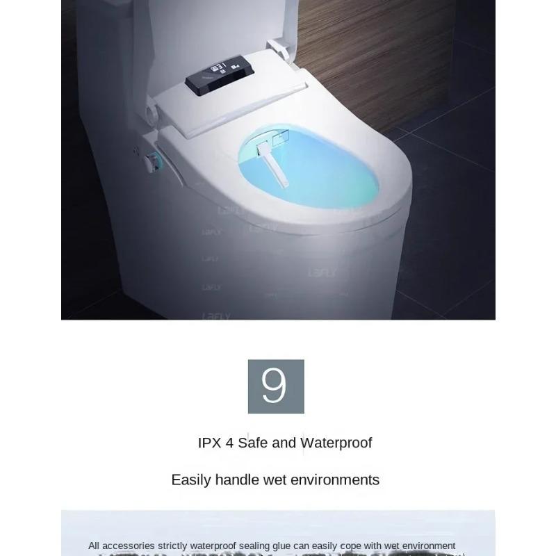 Ecofresh Square Smart Toilet Seat Cover - Electronic Bidet with Heating, Cleaning & Drying for Bathroom