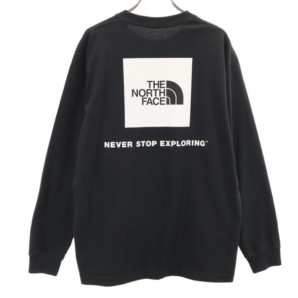 The North Face Мужская футболка с длинным рукавом и квадратным логотипом сзади, бывшая в употреблении